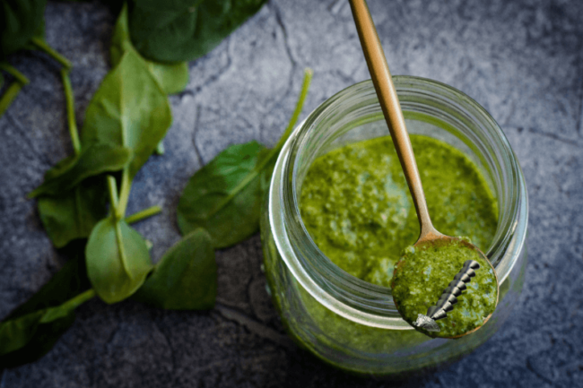 Metallverunreinigungen in Pesto